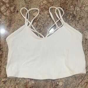 lululemon athletica Cream Ribbed Strappy Camisole